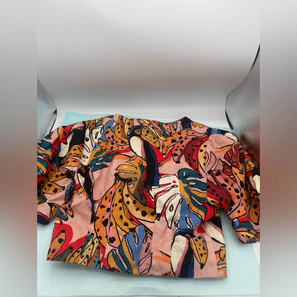 FARM Rio Multicolor Abstract Crop Top - Picture 4 of 6
